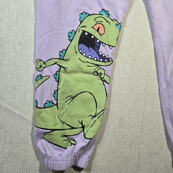 Rugrats Jogger Pants Woman XXL Purple Graphics Pull On Pockets Y2K - Picture 12 of 15
